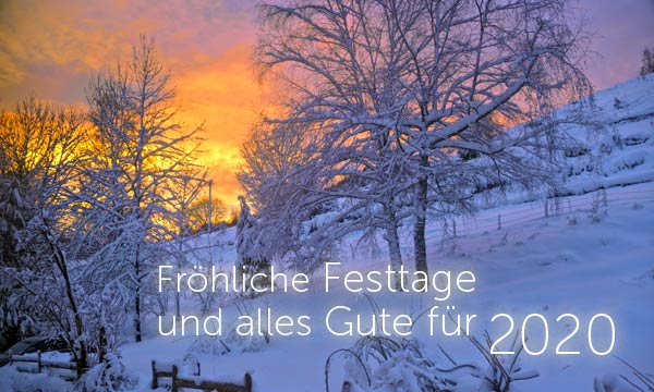 Fröhliche Festtage – Öffnugszeiten zum Jahresende 2019